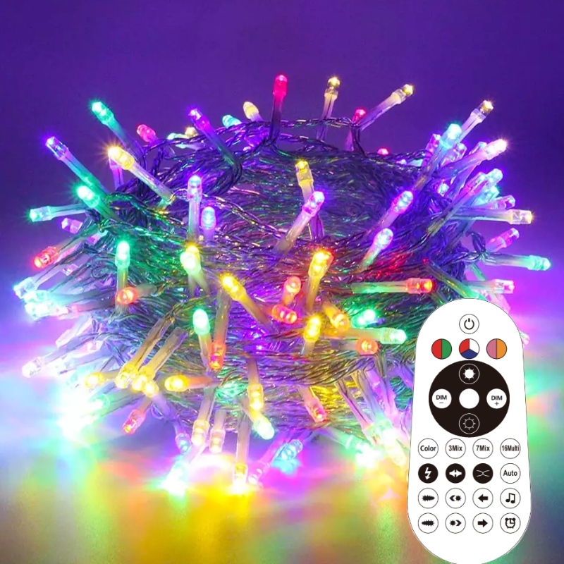 휴가 야외 화환 조명 웨딩 파티 LED 마법 색상 요정 문자열 크리스마스 장식 조명